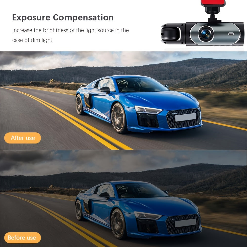 Dual Dash Cam 1080P Front and Inside Car Camera with IR Night Vision, WiFi, Loop Recording, Wide Angle DVR – Optional 2" / 3.16" Screen, No Card / 32GB / 64GB Memory Card
