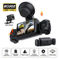 4-Channel 360° Dash Cam 1080P Front + 720P Rear Left Right All-Round Coverage, Quad-Screen Split Display, Night Vision, WDR, G-Sensor, Loop Recording – Optional 64GB Card